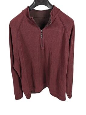 Mens Tommy Bahama Quarter Zip Pullover Burgundy Size Unknown